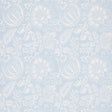 Pomegranate Print wallpaper in Sky by Schumacher, a lively medium-scale botanical surface-printed design in blue and white.