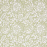 Pomegranate Print Moss wallpaper by Schumacher, a lively medium-scale botanical surface-printed design in green and white.