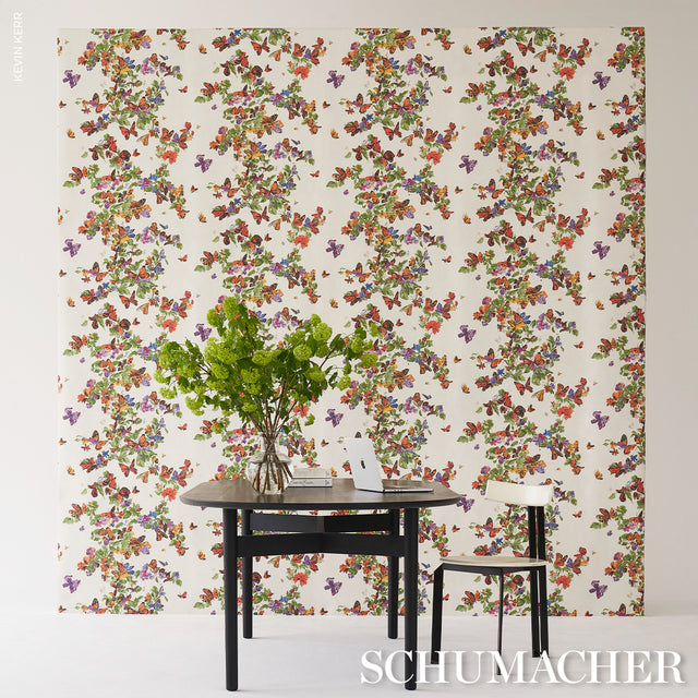 Pyne Butterfly Monarch Orange by Schumacher Botanical Butterfly Wallpaper – Schumacher 5016380