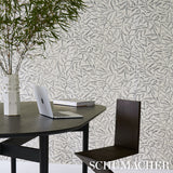 Leaf Bloom Charcoal by Schumacher Modern Organic Wallpaper – Schumacher 5016390