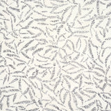 Leaf Bloom wallpaper in Charcoal by Schumacher, featuring a graphic, feathery leaf pattern in a modern, organic style.