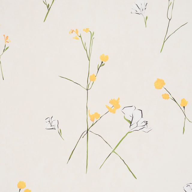 Alex's Floral Daffodil by Schumacher Painterly Floral Wallpaper – Schumacher 5016400