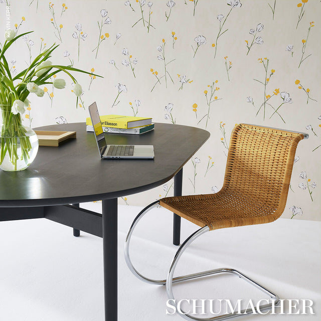 Alex's Floral Daffodil by Schumacher Painterly Floral Wallpaper – Schumacher 5016400