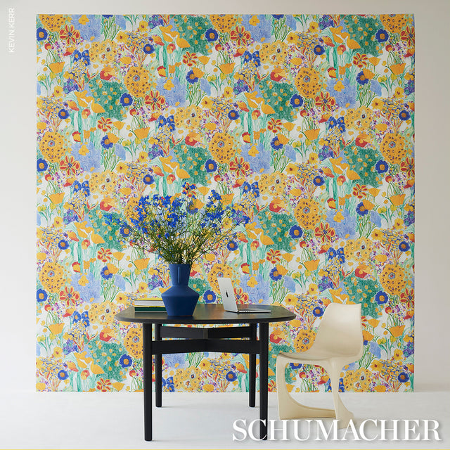 Frank's Garden Botanical Wallpaper in Yellows by Schumacher Design Lab – Schumacher 5016420