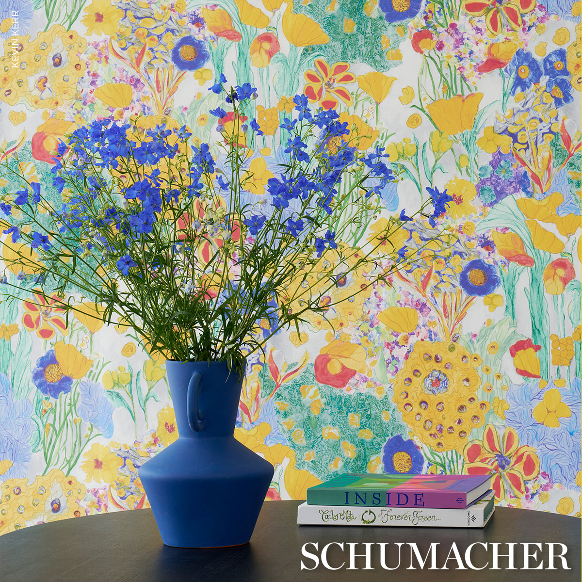 Frank's Garden Botanical Wallpaper in Yellows by Schumacher Design Lab – Schumacher 5016420