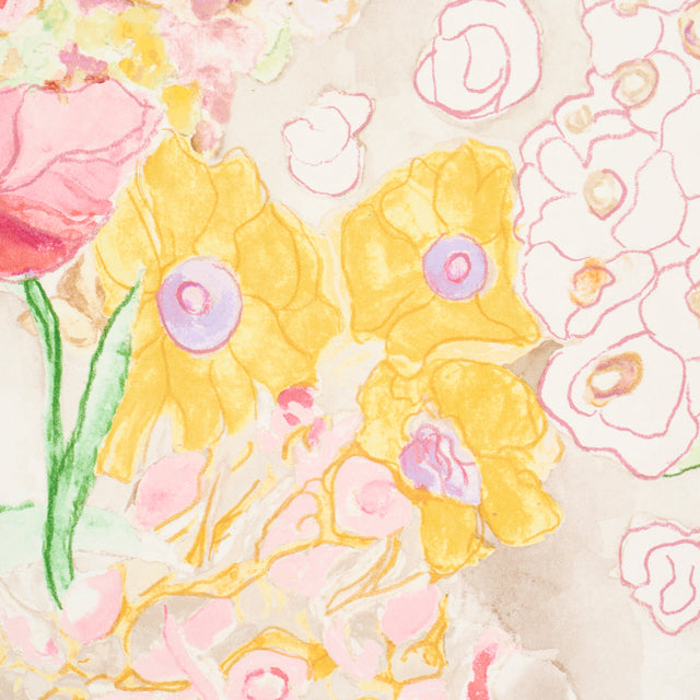 Frank's Garden Pink & Green Botanical Wallpaper – Schumacher 5016421