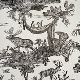 Western Toile Carbon by Schumacher Scenic Animal Wallpaper – Schumacher 5016440