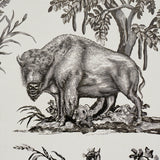 Western Toile Carbon by Schumacher Scenic Animal Wallpaper – Schumacher 5016440