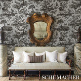 Western Toile Carbon by Schumacher Scenic Animal Wallpaper – Schumacher 5016440