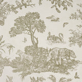 Western Toile Stone by Schumacher Traditional Toile Animal Wallpaper – Schumacher 5016442