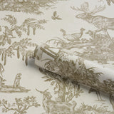 Western Toile Stone by Schumacher Traditional Toile Animal Wallpaper – Schumacher 5016442
