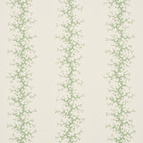 Coral Stripe wallpaper in green by Schumacher, featuring delicate coral branch stripes on a light background.