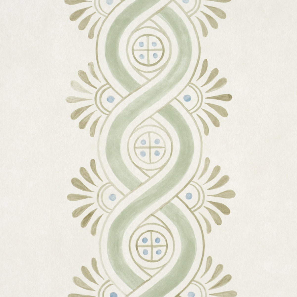 Leonidis Stripe Green by Schumacher Artistic Ogee Stripe Wallpaper – Schumacher 5016461