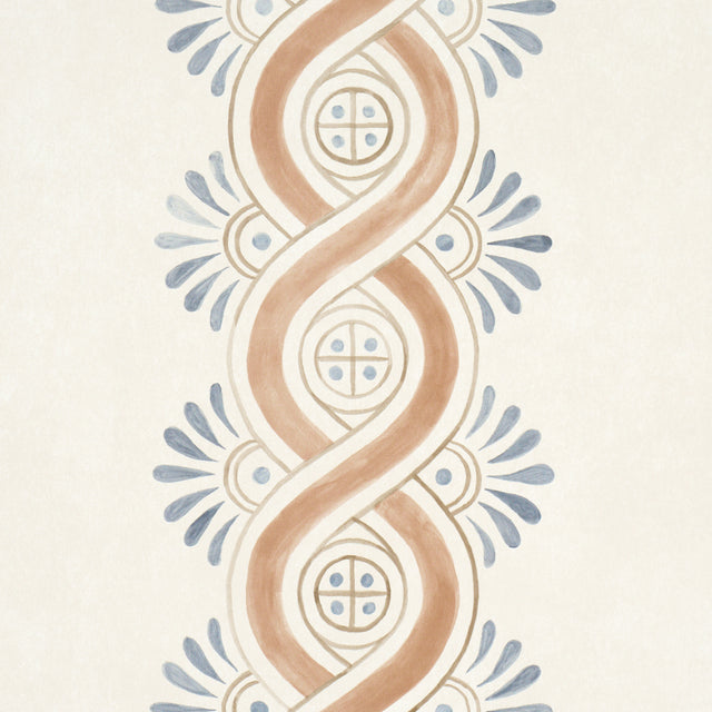 Leonidis Stripe Saffron by Schumacher Hand-Painted Ogee Stripe Wallpaper – Schumacher 5016462