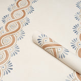 Leonidis Stripe Saffron by Schumacher Hand-Painted Ogee Stripe Wallpaper – Schumacher 5016462