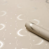 Aristelle Warm Silver by Schumacher Abstract Geometric Wallpaper – Schumacher 5016470