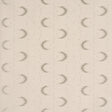 Aristelle Warm Silver abstract geometric wallpaper with ikat-inspired feathered stripe effect by Schumacher, shown in a modern bedroom setting.