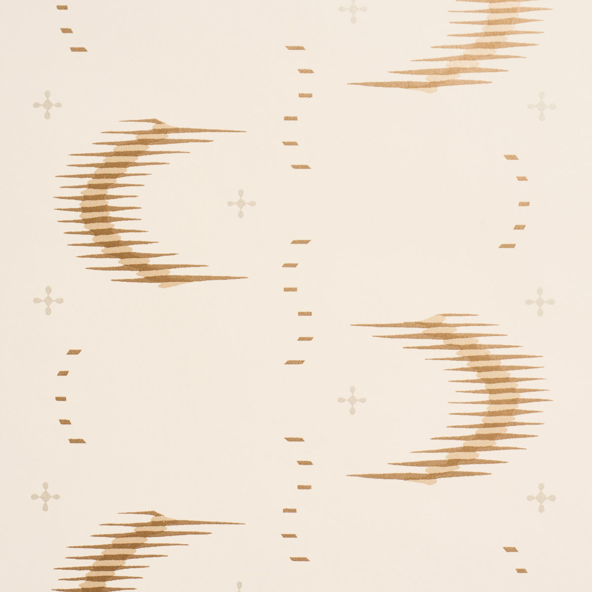 Aristelle Bronze Abstract Geometric Ikat Stripe Wallpaper – Schumacher 5016471