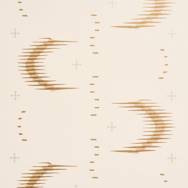 Aristelle Bronze Abstract Geometric Ikat Stripe Wallpaper – Schumacher 5016471