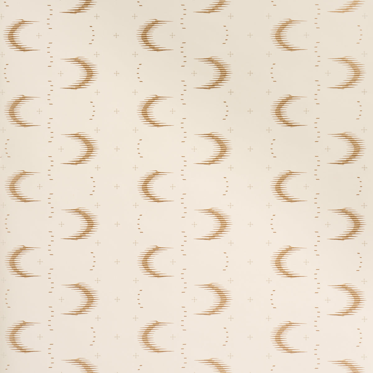 Aristelle abstract geometric bronze wallpaper with ikat-inspired feathered stripe effect by Schumacher