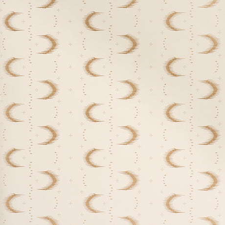 Aristelle abstract geometric bronze wallpaper with ikat-inspired feathered stripe effect by Schumacher