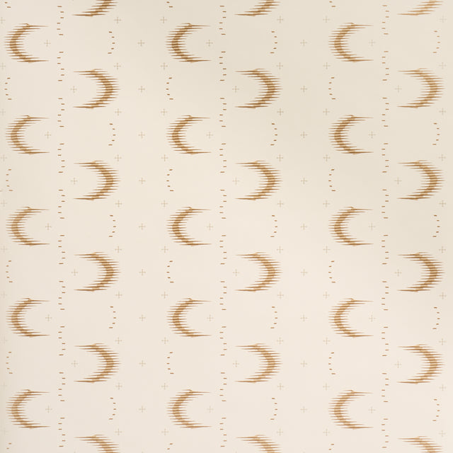 Aristelle abstract geometric bronze wallpaper with ikat-inspired feathered stripe effect by Schumacher