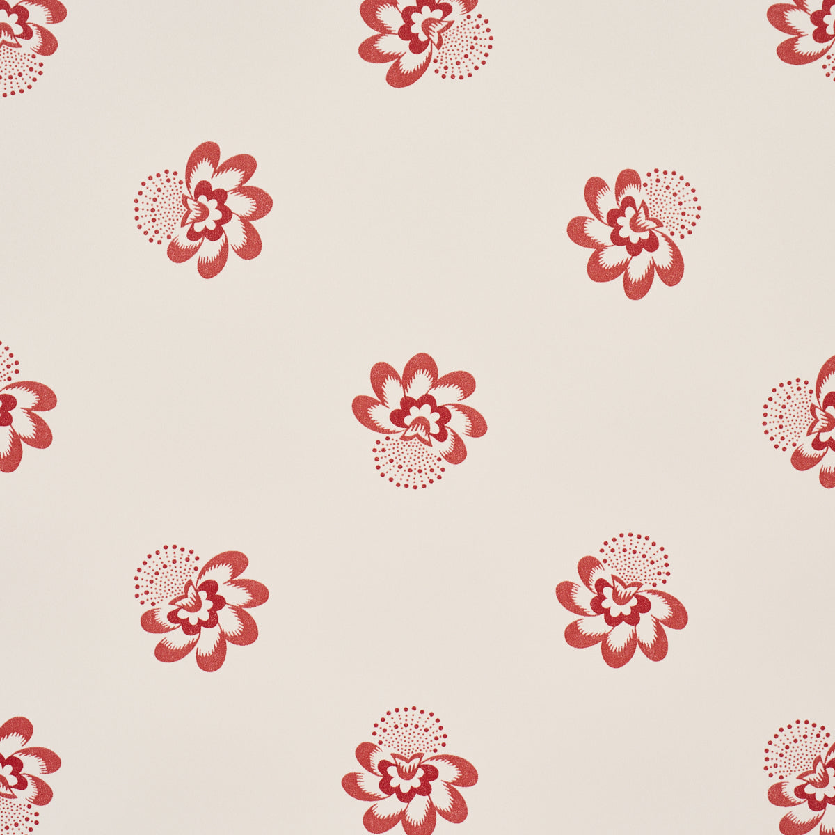 Auclair Floral Red by Schumacher Whimsical Floral Wallpaper – Schumacher 5016480