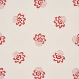 Auclair Floral Red by Schumacher Whimsical Floral Wallpaper – Schumacher 5016480