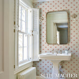 Auclair Floral Red by Schumacher Whimsical Floral Wallpaper – Schumacher 5016480