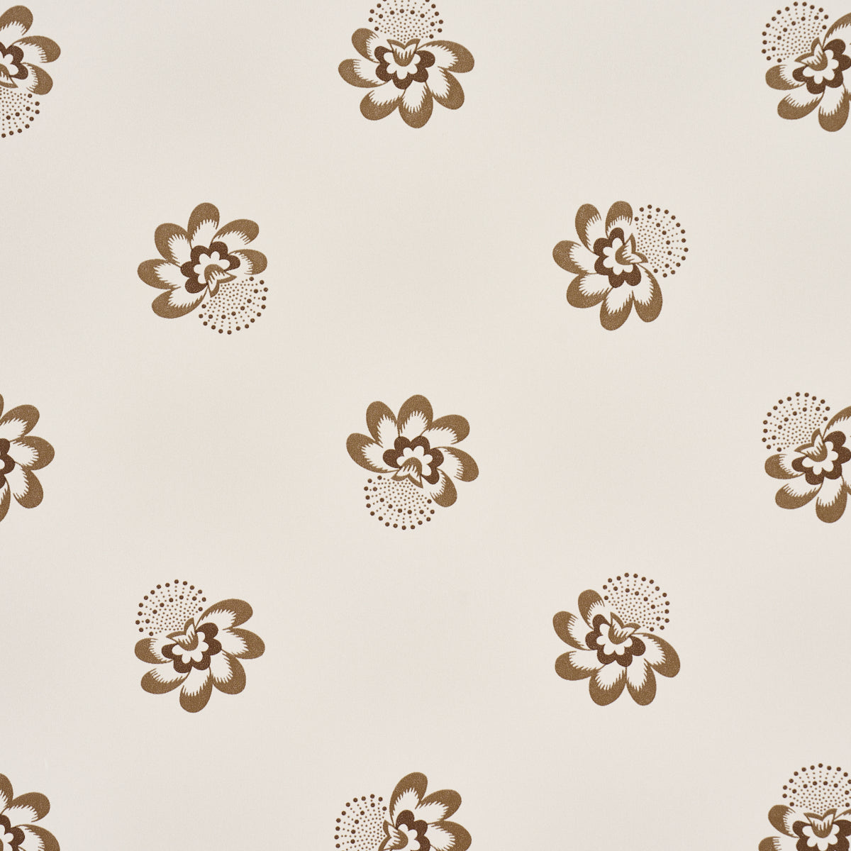 Auclair Floral Brown by Schumacher Small-Scale Tossed Flower Wallpaper – Schumacher 5016481