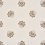 Auclair Floral Brown by Schumacher Small-Scale Tossed Flower Wallpaper – Schumacher 5016481