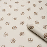 Auclair Floral Brown by Schumacher Small-Scale Tossed Flower Wallpaper – Schumacher 5016481