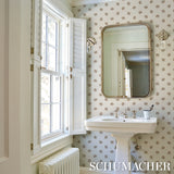 Auclair Floral Brown by Schumacher Small-Scale Tossed Flower Wallpaper – Schumacher 5016481
