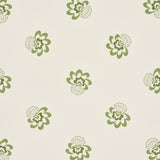 Auclair Floral Green by Schumacher Whimsical Floral Wallpaper – Schumacher 5016482