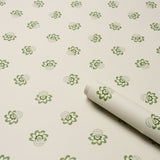 Auclair Floral Green by Schumacher Whimsical Floral Wallpaper – Schumacher 5016482