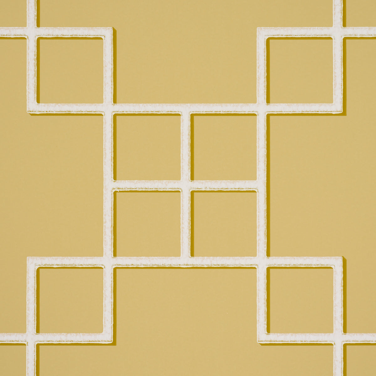 Georgette Trellis Buttercup by Schumacher Geometric Lattice Wallpaper – Schumacher 5016500