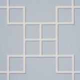 Georgette Trellis Light Blue Geometric Lattice Wallpaper – Schumacher 5016501