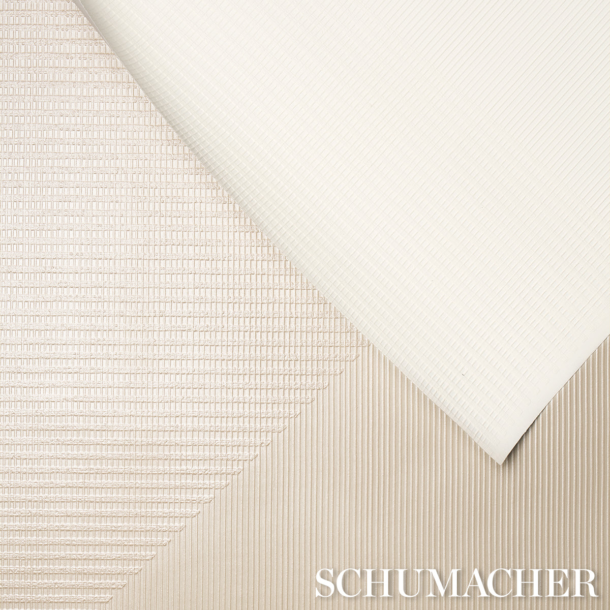 Hand Combed Triangles White by Schumacher Modern Geometric Wallpaper – Schumacher 5016521