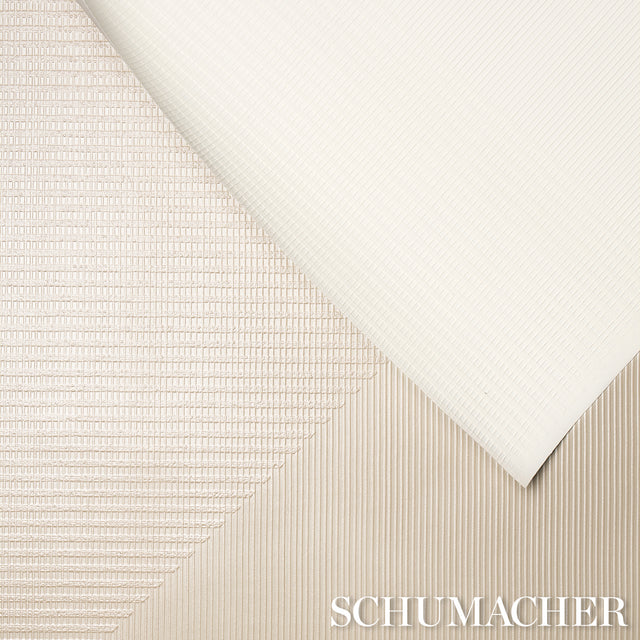 Hand Combed Triangles White by Schumacher Modern Geometric Wallpaper – Schumacher 5016521