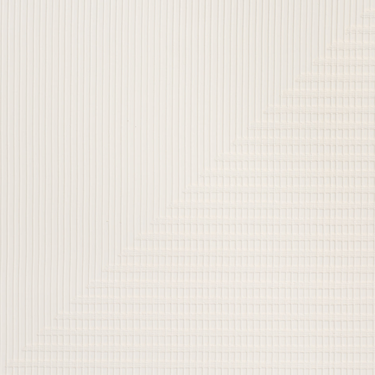 Hand Combed Triangles modern geometric white wallpaper with hand-raked ink texture by Schumacher