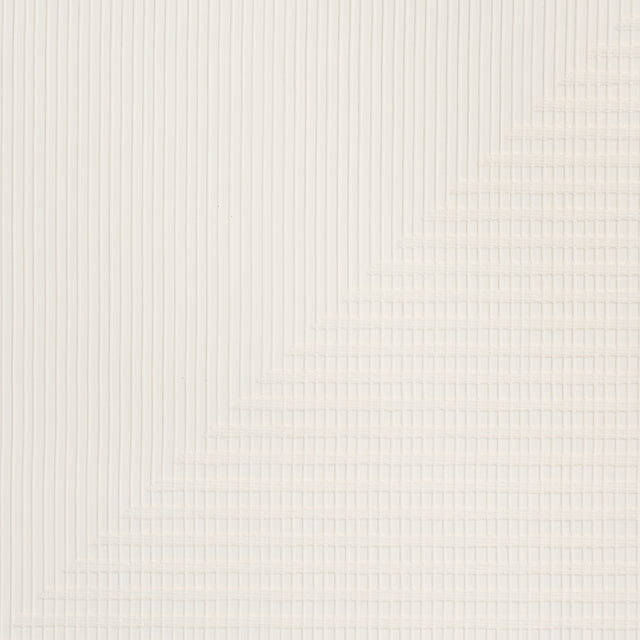 Hand Combed Triangles modern geometric white wallpaper with hand-raked ink texture by Schumacher
