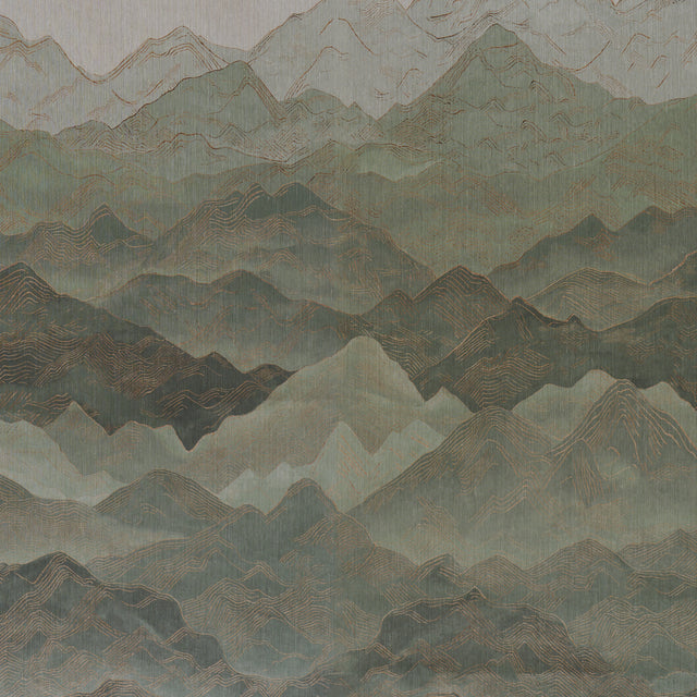 Atmospheric Landscape Panel Set Verdant Vista Scenic Mountain Wallpaper – Schumacher 5016531