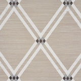 Asolo Sisal Silver by Schumacher Textured Trellis Wallpaper – Schumacher 5016540