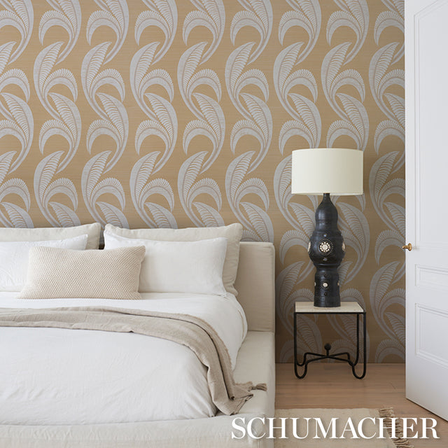 Banana Leaf Sisal Oatmeal by Neisha Crosland Botanical Wallpaper – Schumacher 5016550