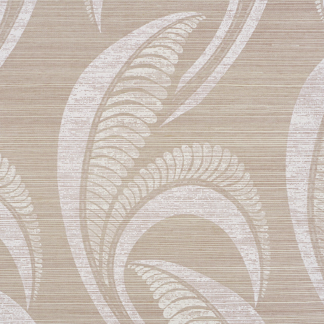 Banana Leaf Sisal Silver by Neisha Crosland Botanical Art Deco Wallpaper – Schumacher 5016551