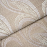 Banana Leaf Sisal Silver by Neisha Crosland Botanical Art Deco Wallpaper – Schumacher 5016551