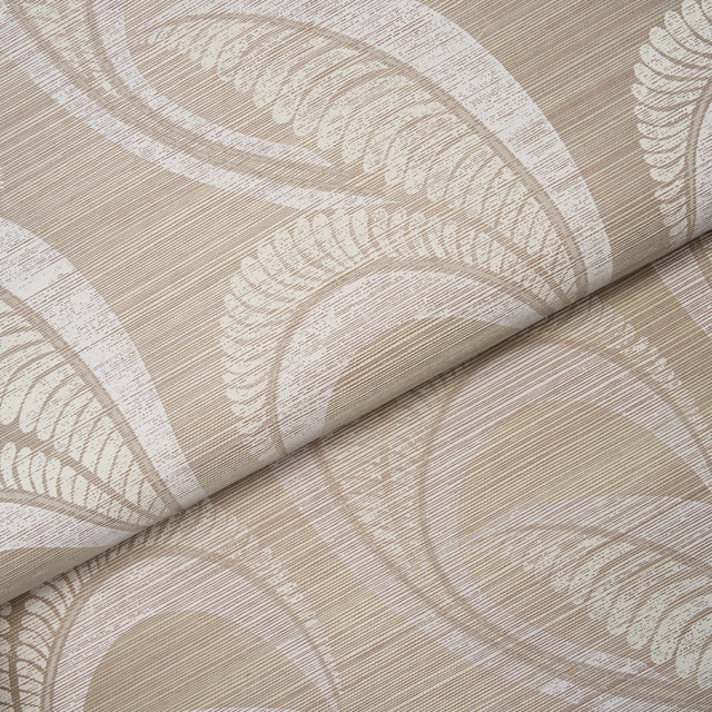 Banana Leaf Sisal Silver by Neisha Crosland Botanical Art Deco Wallpaper – Schumacher 5016551