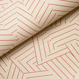 Deconstructed Stripe Sisal Red by Miles Redd – Schumacher 5016582