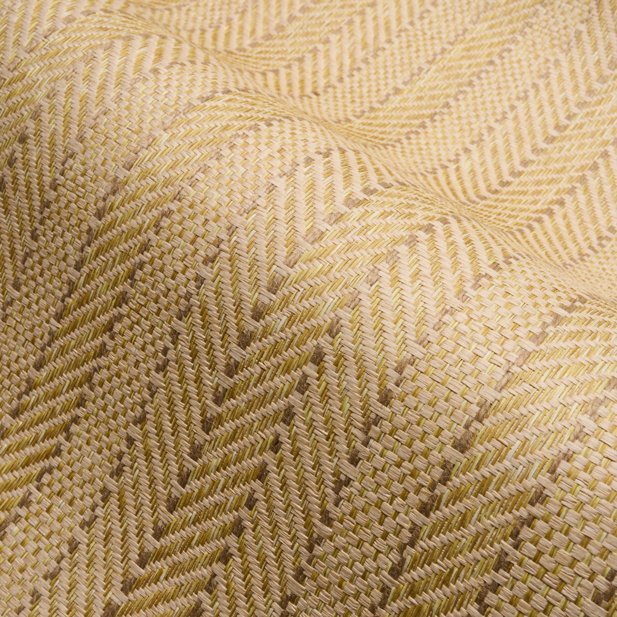 Zig Zag Paperweave Sesame by Schumacher Textured Herringbone Wallpaper – Schumacher 5016600
