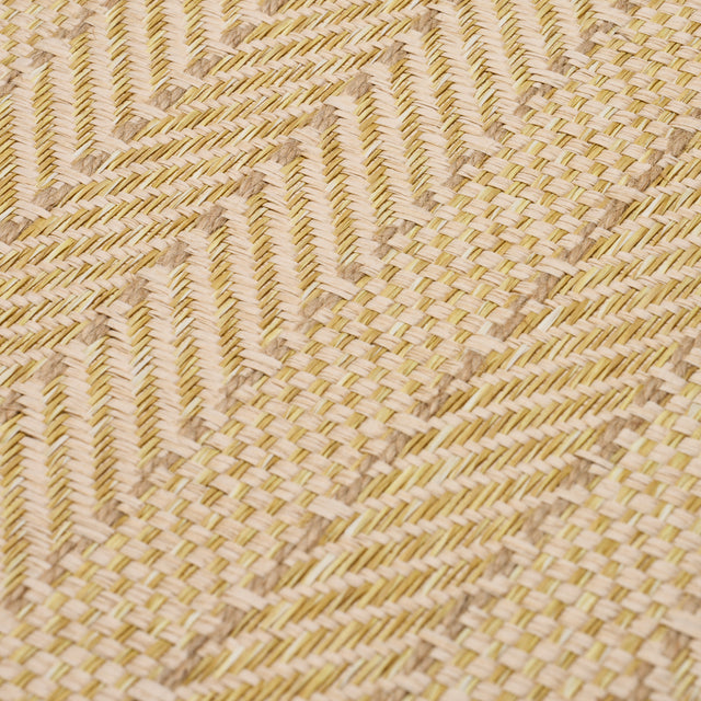 Zig Zag Paperweave Sesame by Schumacher Textured Herringbone Wallpaper – Schumacher 5016600